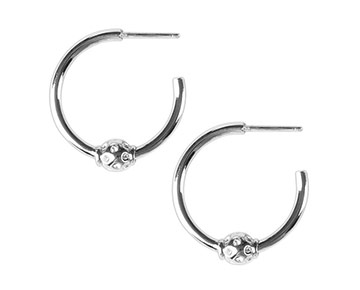 Earings - Mini Briley Hoops - Silver